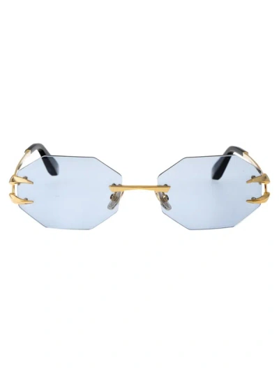 Roberto Cavalli Sunglasses In Polished Yellow Gold