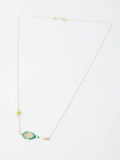 Alíta Tennis Pelota Necklace In Green