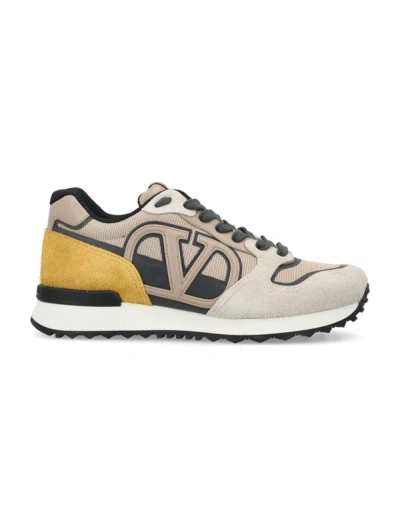 Valentino Garavani V-logo Sneakers In Cyan