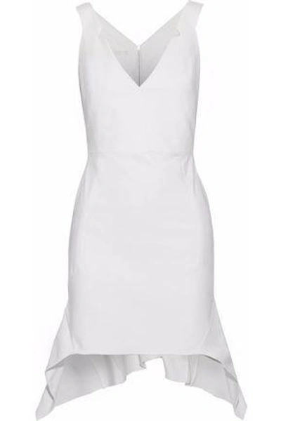 Antonio Berardi Woman Asymmetric Stretch-cotton Mini Dress Ivory