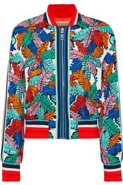 Emilio Pucci Woman Printed Silk-twill Bomber Jacket Multicolor