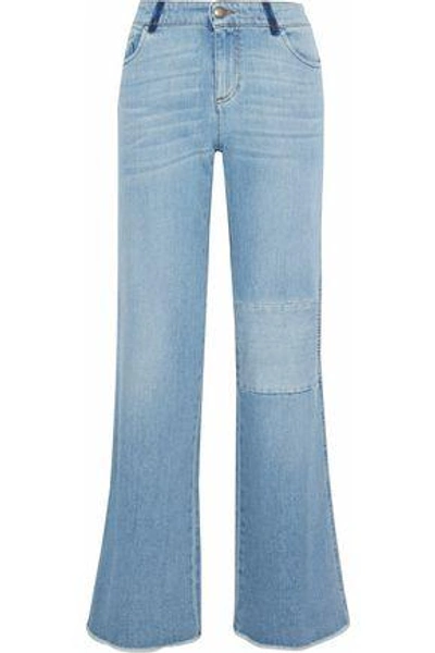 Red Valentino Woman Faded High-rise Bootcut Jeans Light Denim