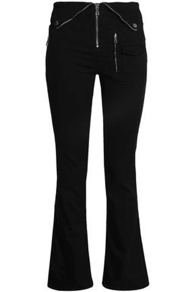 Rta Woman Diavolina Zip-detailed High-rise Bootcut Jeans Black