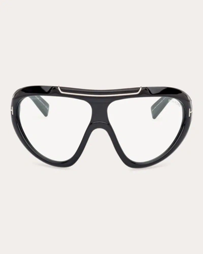 Tom Ford Women's Linden Shield Sunglasses In Black