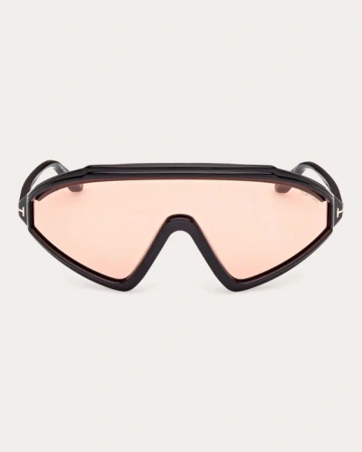 Tom Ford Women's Lorna Shield Sunglasses In Black