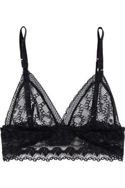 Stella Mccartney Jasmine Inspiring Lace Soft-cup Triangle Bra In Black