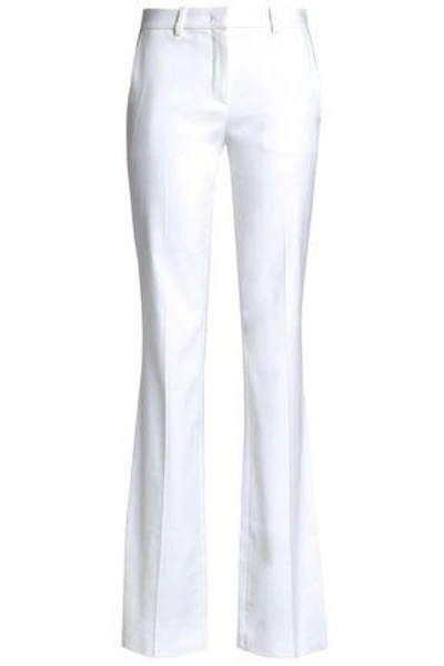 Roberto Cavalli Woman Stretch-cotton Twill Bootcut Pants White