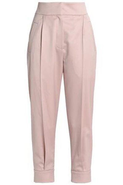 Brunello Cucinelli Stretch-wool Tapered Pants In Blush