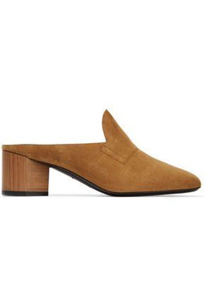 Pierre Hardy Jacno Illusion Suede Mules In Camel