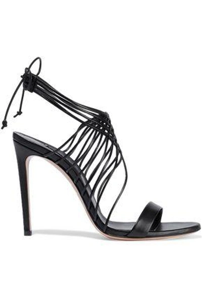 Casadei Evening Strap-detailed Leather Sandals In Black
