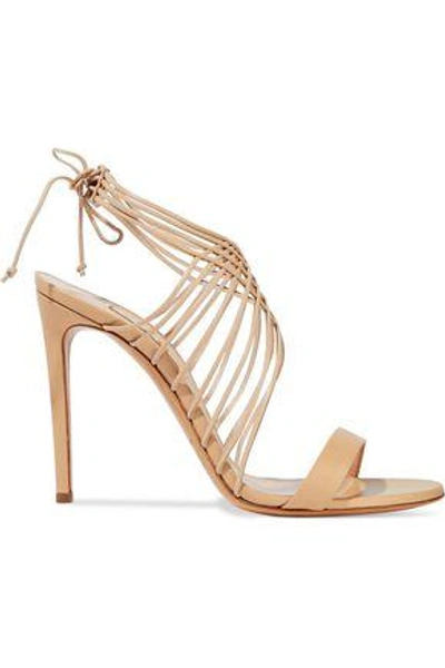 Casadei Woman Evening Strap-detailed Leather Sandals Sand