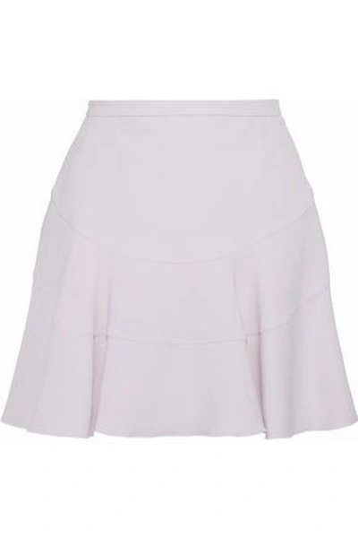 Antonio Berardi Fluted Faille Mini Skirt In Lilac