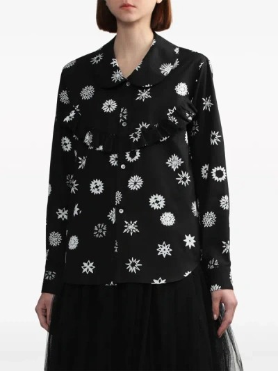 Comme Des Garcons Black Women Printed Shirt In Black White