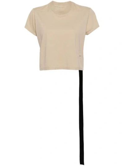 Rick Owens Drkshdw Women Cropped Small Level T-shirt In 08 Pearl