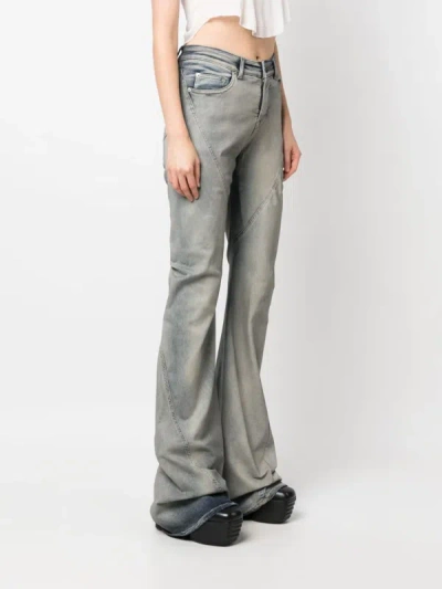 Rick Owens Drkshdw Women Denim  Bias Bootcut In 46 Sky