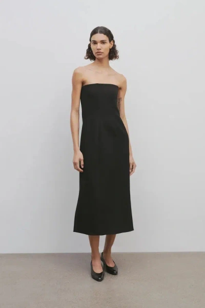 The Row Women Melonia Dress In Black Blk