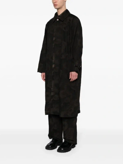 Uma Wang Women Carlo Coat In Uw069 Brown/black