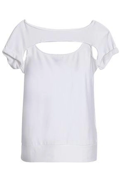 Bailey44 Bailey 44 Woman Pas De Chat Cutout Stretch-modal Jersey T-shirt White
