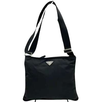 Prada Tessuto Black Synthetic Shoulder Bag ()