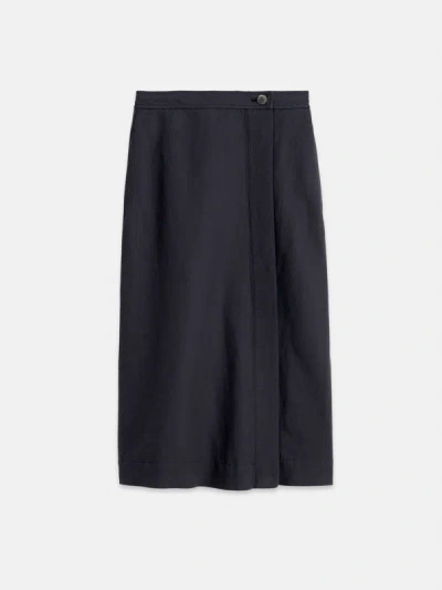 Alex Mill Agnes Skirt In Twill In Washed Black