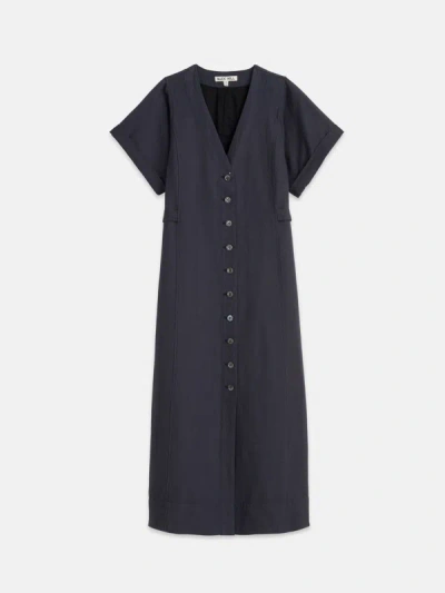 Alex Mill Collette Dress In Twill In Washed Black