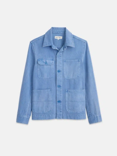 Alex Mill Garment Dyed Work Jacket In Recycled Denim In Coastal