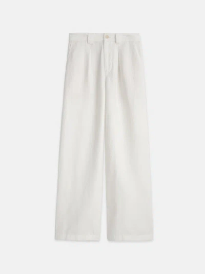 Alex Mill Madeline Pleat Trouser In Twill In Ecru