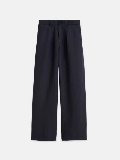 Alex Mill Madeline Pleat Trouser In Twill In Washed Black