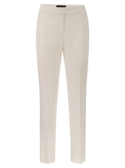 Max Mara Idoneo Cady Slim Dinner Jacket Trousers In White