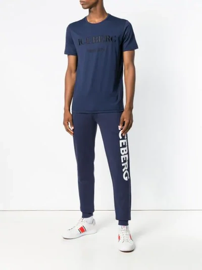Iceberg Logo T-shirt - Blue In Blue