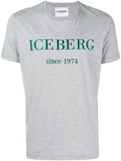Iceberg Logo T-shirt - Grey In Grey