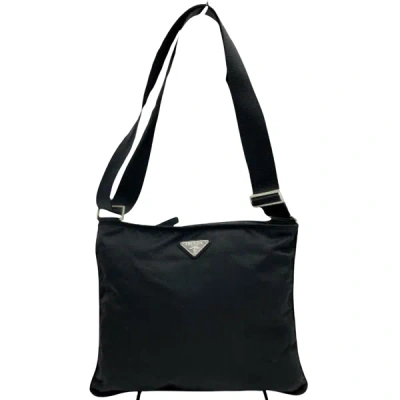 Prada Tessuto Synthetic Shoulder Bag () In Black