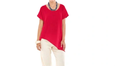 Oh My Gauze Daytona Top In Crimson In Pink