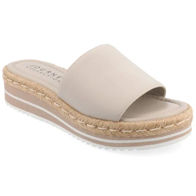 Journee Collection Women's Rosey Tru Comfort Foam Wide Width Wedge Heel Espadrille Sandals In Grey
