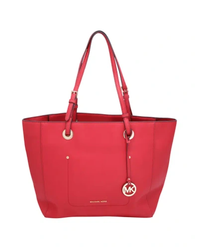 Michael Kors Walsh Large Tote Bag In Red Saffiano Leather