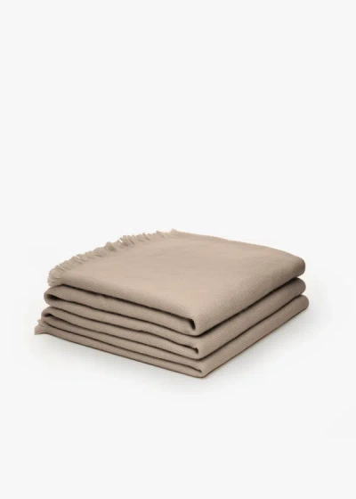 Kayu Kendall Handwoven 100% Cashmere Throw In Neutral