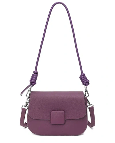 Tiffany & Fred Paris Gained Leather Crossbody In Purple