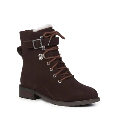 Emu Australia Women's Cassab All Weather Lace Up Boot In Espresso In Brown