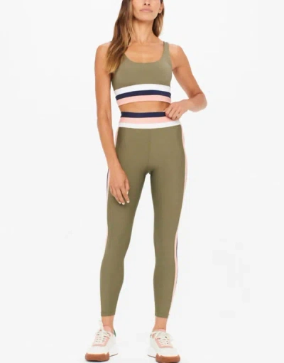 The Upside Papillon Midi Pant In Olive In Green