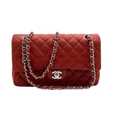 Pre-owned Chanel Double Flap Leather Shoulder Bag () In Brown