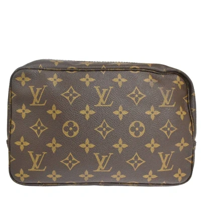 Pre-owned Louis Vuitton Trousse Pochette Canvas Clutch Bag () In Brown