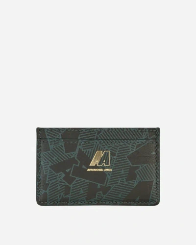 Automobili Amos Aa Leather Wallet In Green
