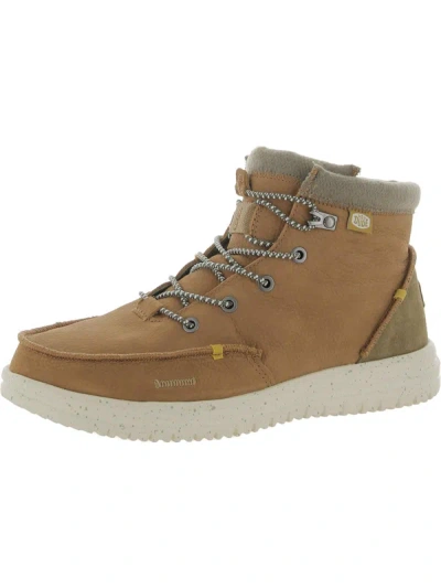 Hey Dude Bradley Mens Casual Lace-up Ankle Boots In Brown
