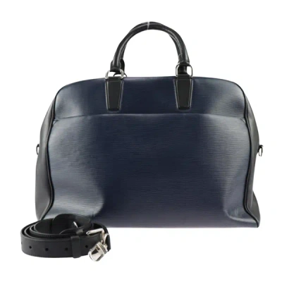 Pre-owned Louis Vuitton Bowling Leather Handbag () In Blue