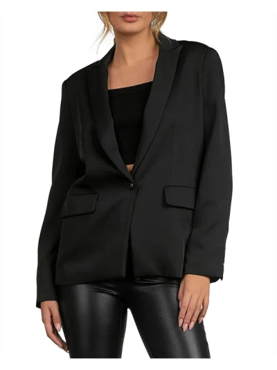 Elan Womens W Polyester One-button Blazer In Black