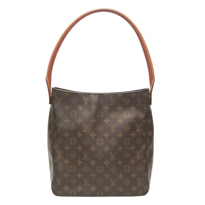Pre-owned Louis Vuitton Looping Gm Canvas Shoulder Bag () In Brown