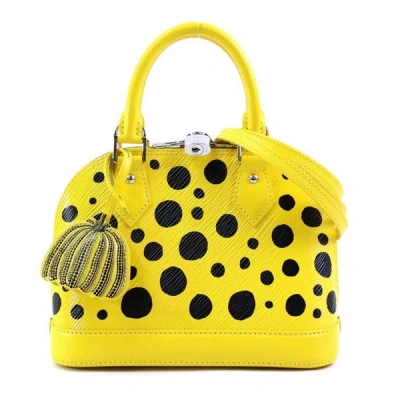 Pre-owned Louis Vuitton Alma Bb Leather Handbag () In Yellow
