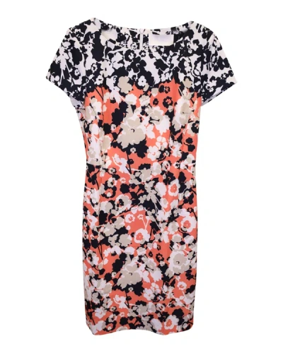 Hugo Boss Donisa Floral Sheath Mini Dress In Multicolor Polyester
