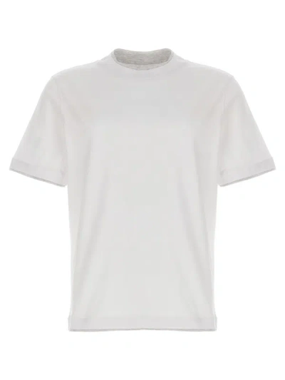 Brunello Cucinelli Double Layer T-shirt In White