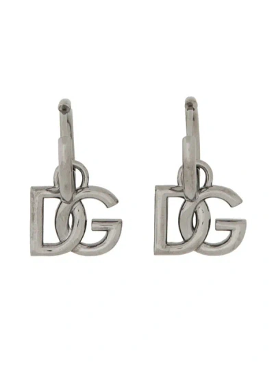 Dolce & Gabbana Hoop Earrings In Silver